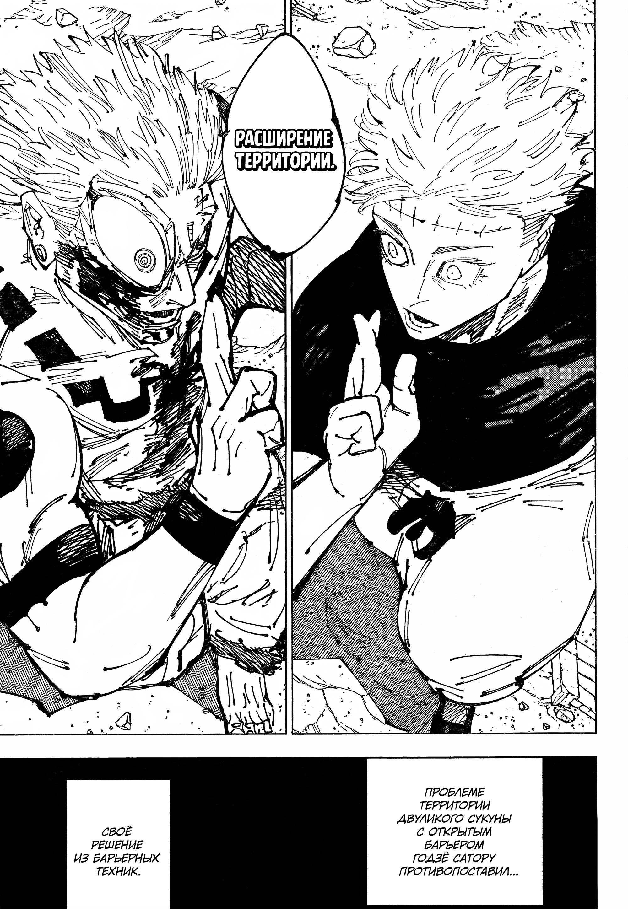Страница 15 главы 261 манги Магическая битва / Jujutsu Kaisen
