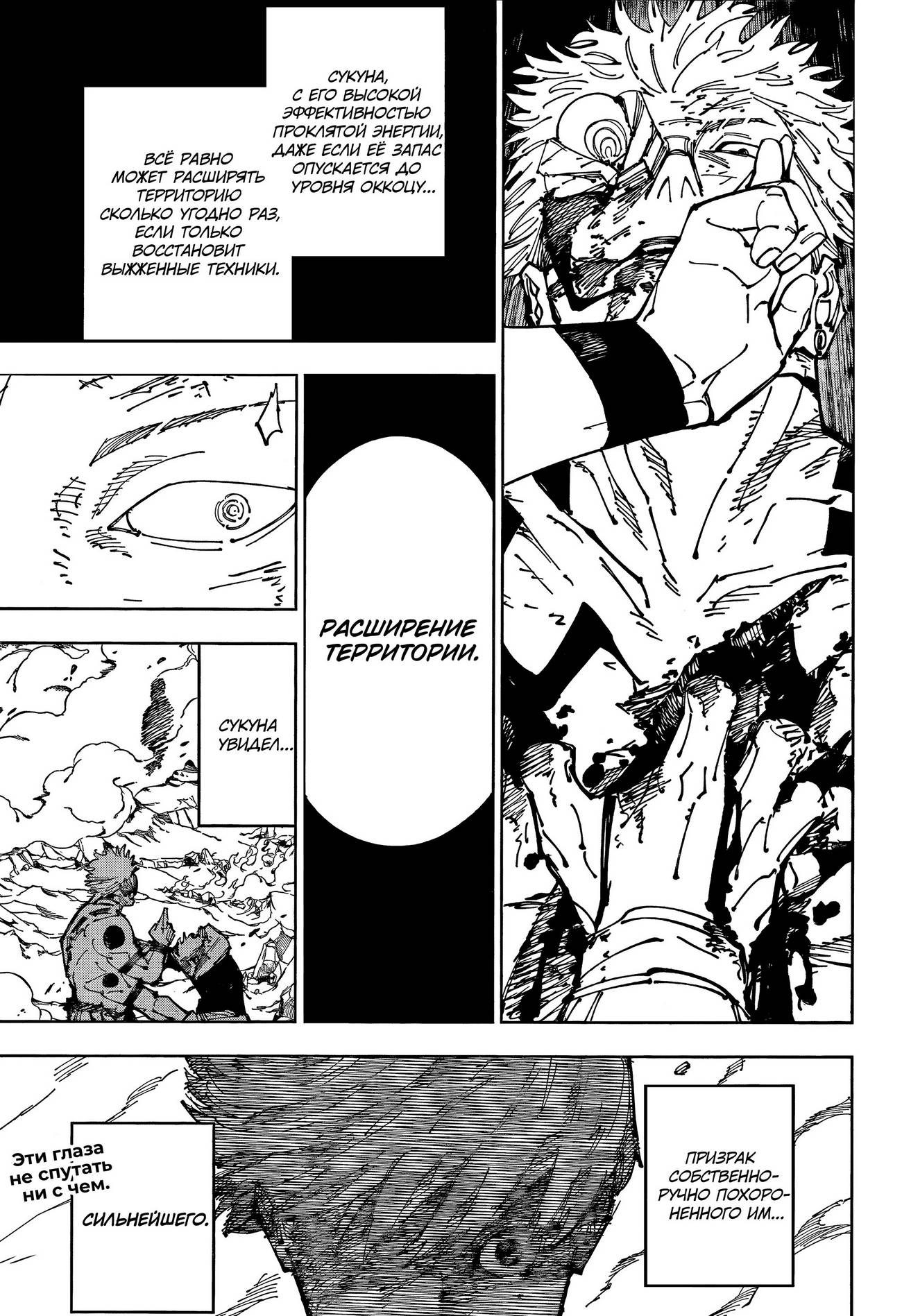 Страница 19 главы 260 манги Магическая битва / Jujutsu Kaisen