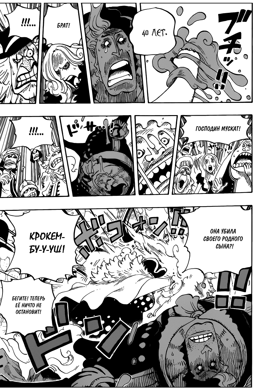 Страница 14 главы 829 манги Ван Пис / One Piece