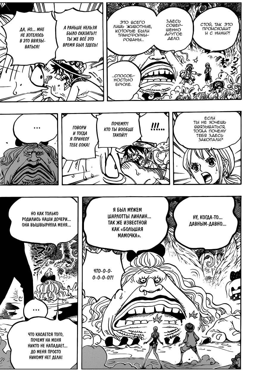 Страница 17 главы 835 манги Ван Пис / One Piece