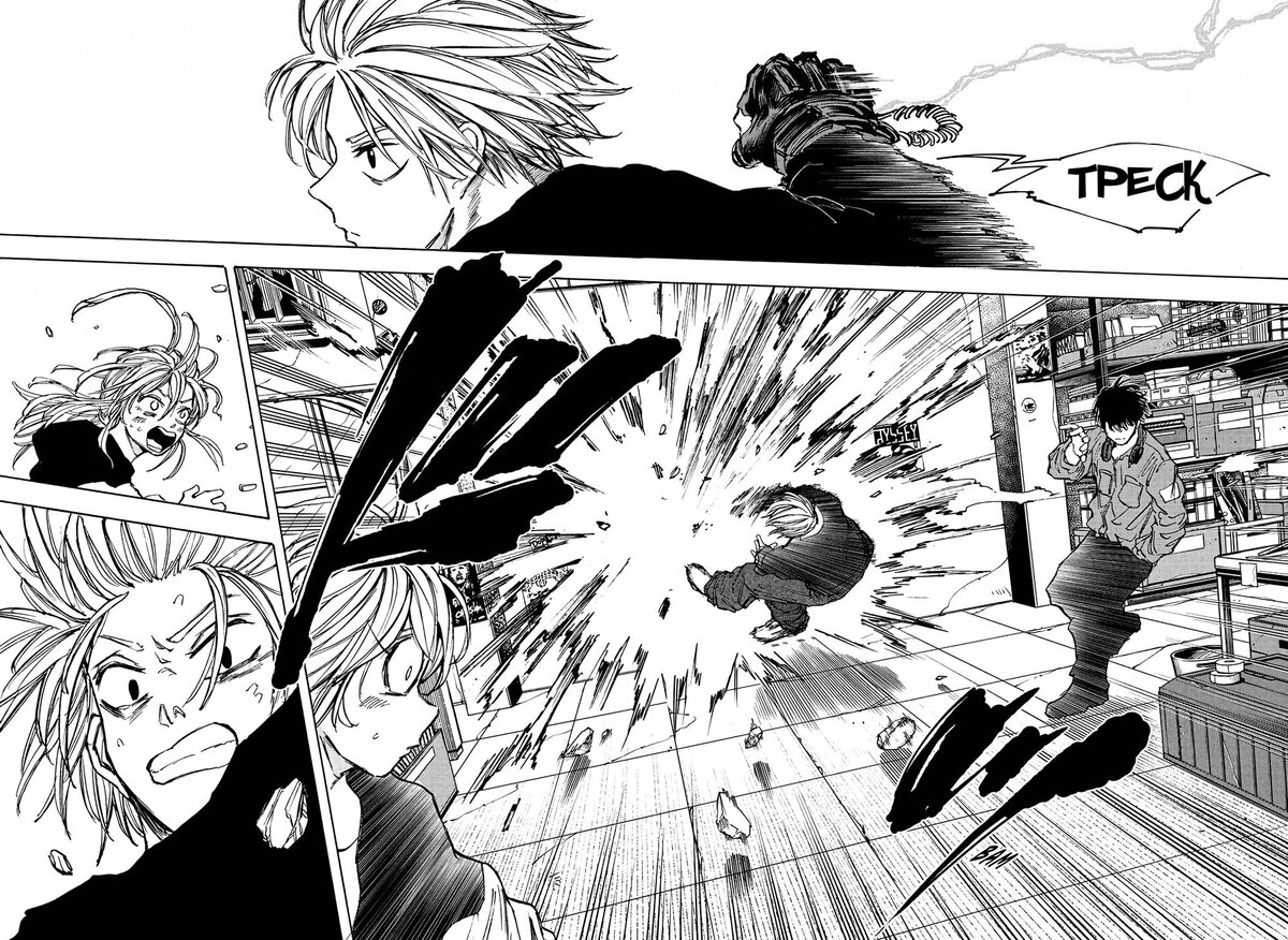 Страница 12 главы 83 манги Дни Сакамото / Sakamoto Days