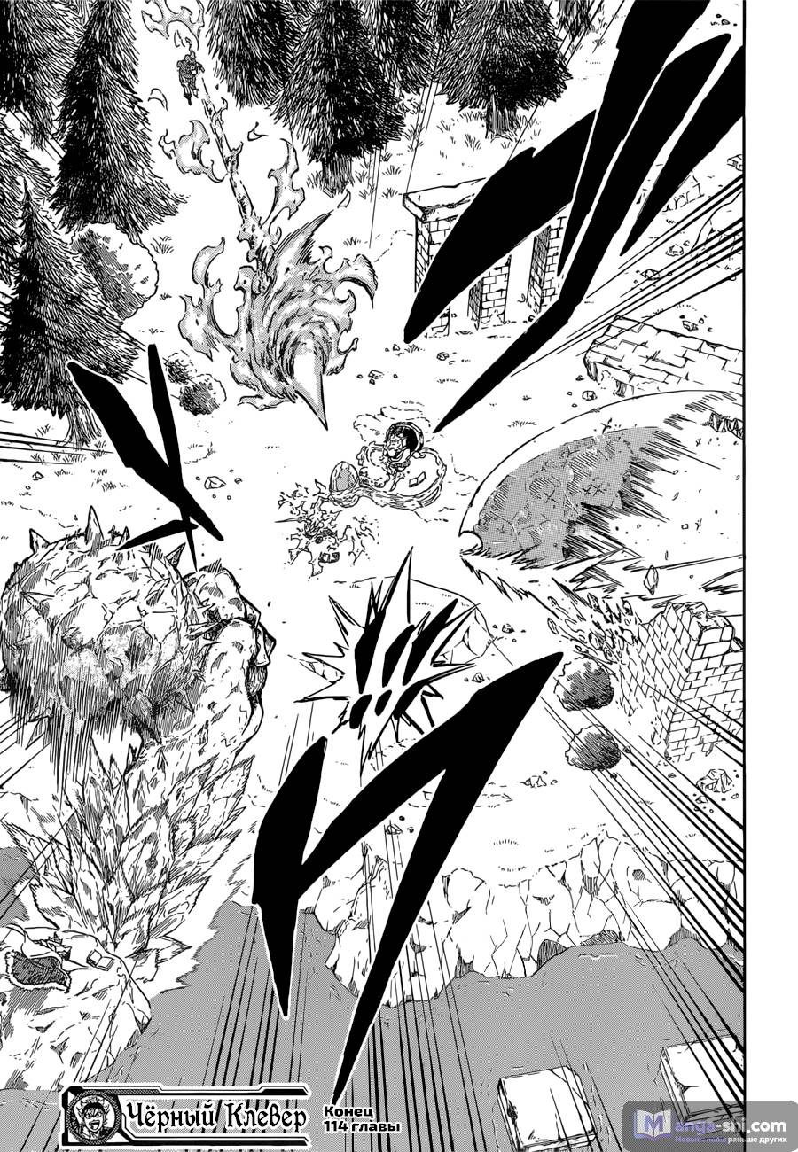 Страница 17 главы 114 манги Чёрный Клевер / Black Clover