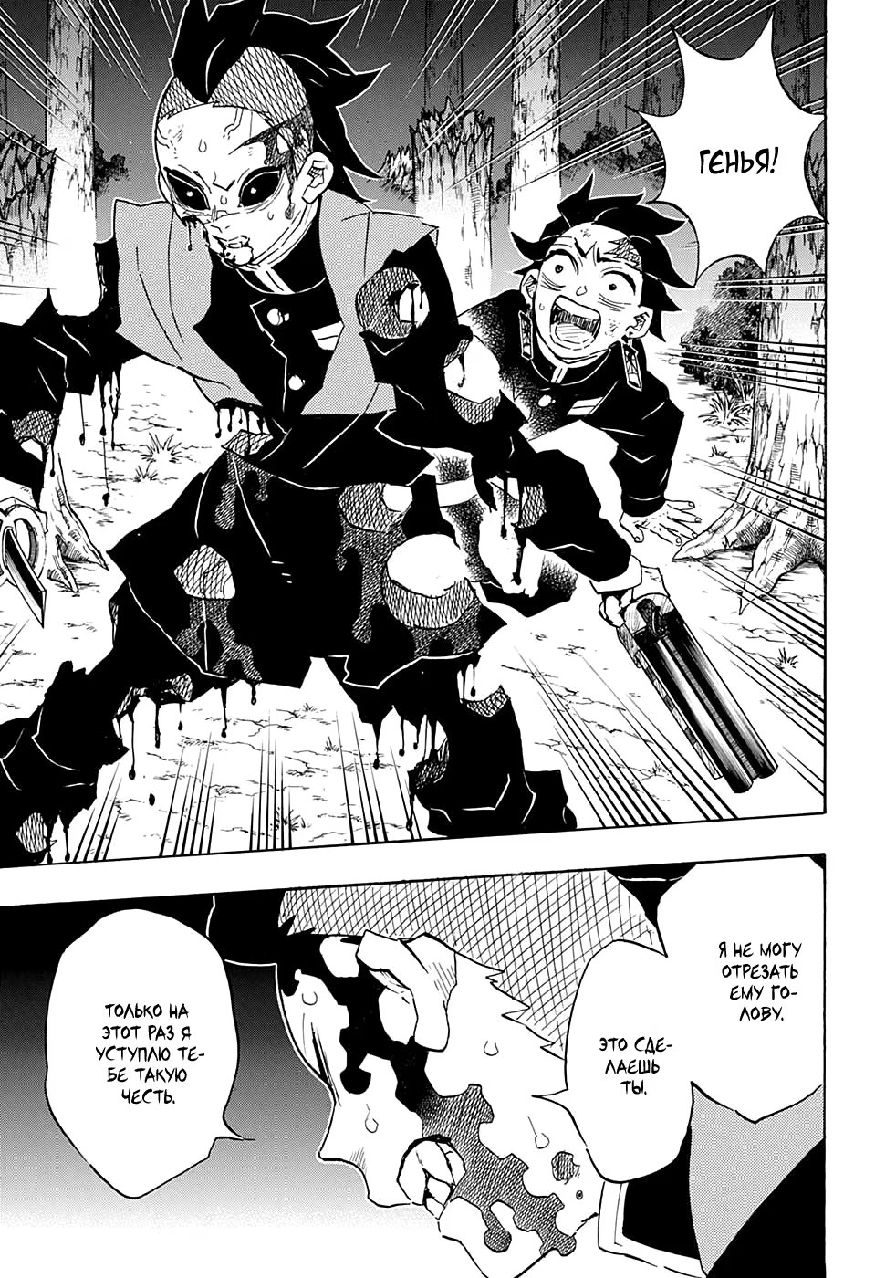 Страница 17 главы 115 манги Клинок, рассекающий демонов / Kimetsu no Yaiba