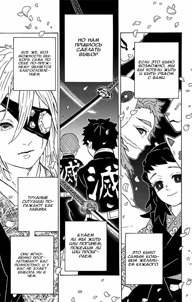 Страница 25 главы 206 манги Клинок, рассекающий демонов / Kimetsu no Yaiba