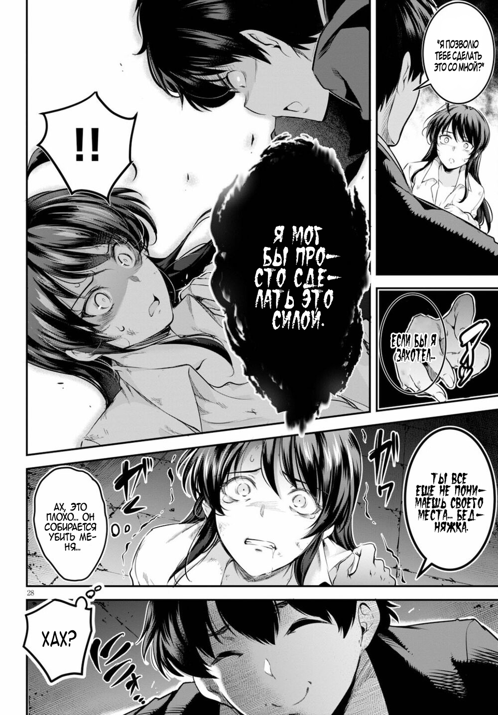 Страница 28 главы 2 манги Король заключения! “Я заставлю их пожалеть о том что они издевались надо мной!” / Confinement King! “I will make them regret that they bullied me!”