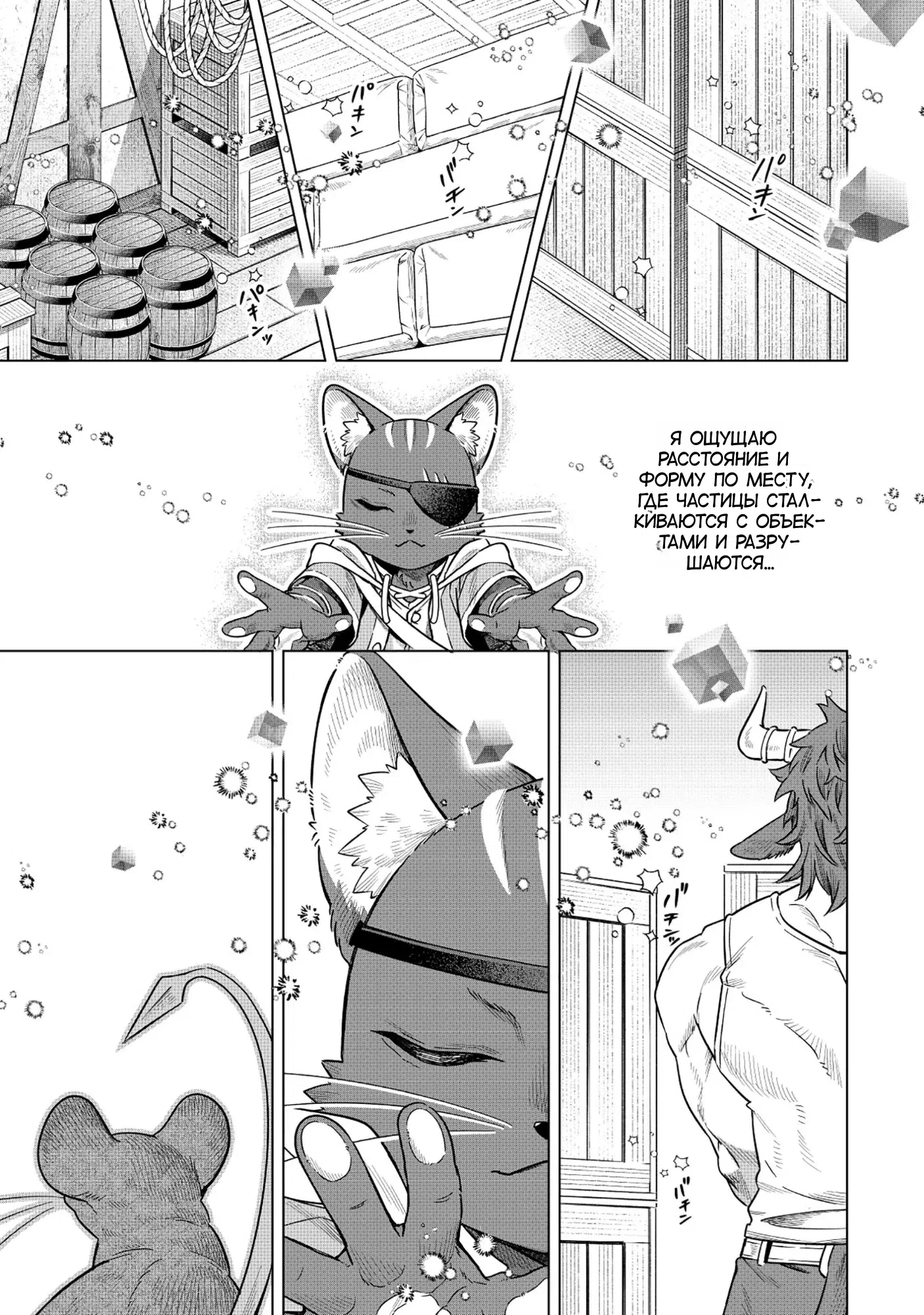 Страница 5 главы 7.2 манги Приключения чёрного кота Нянго. Мне выпал редкий атрибут, так что я решил стать вольным авантюристом